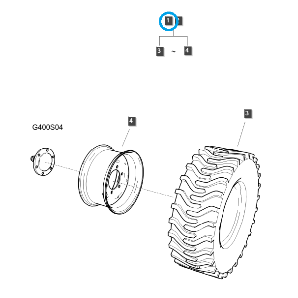Levé kolo 25x8,5-14 / TRG490 / Ls Traktor 40386734