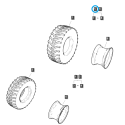 Left wheel 12x16.5 / G490 / Ls Tractor 40450584