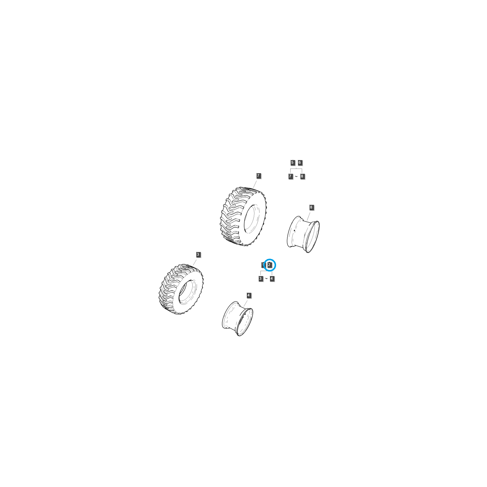 Rechtes Rad 23x8,5-12 / G490 / Ls Traktor 40450581