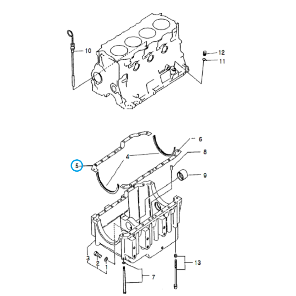 Joint de carter d'huile / LS Tractor / LS R41 / LS U43 / LS U50 / LS U60 / EGQ145 / no. 40006842