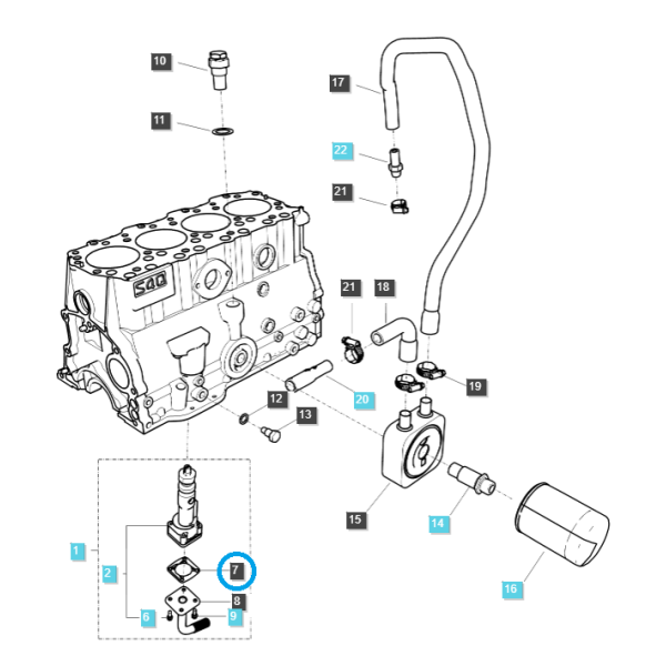 Uszczelka filtra pompy / EGQ140 / LS Tractor / nr 40006905