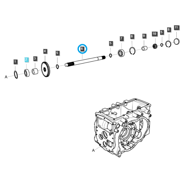 Vývodový hřídel/vývodový hřídel (střední)/ TRG287 / Ls Traktor 40009090