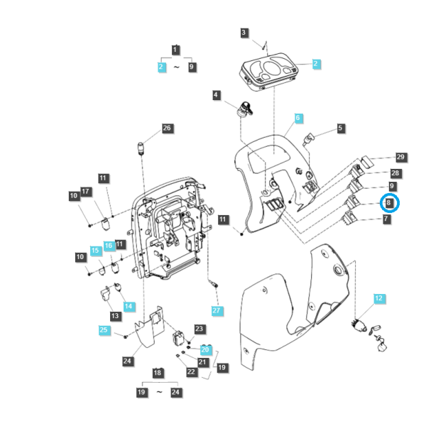 Hupenknopf / Hupenschalter / TRG750 / LS Traktor / Nr. 40032531