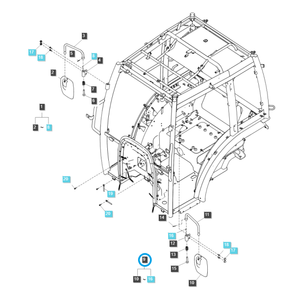 Lusterko / life / TRG869 / LS Tractor / no. 40255043