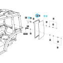 Dichtung für linkes Kabinenfenster / TRG863 / LS-Traktor / Nr. 40266713