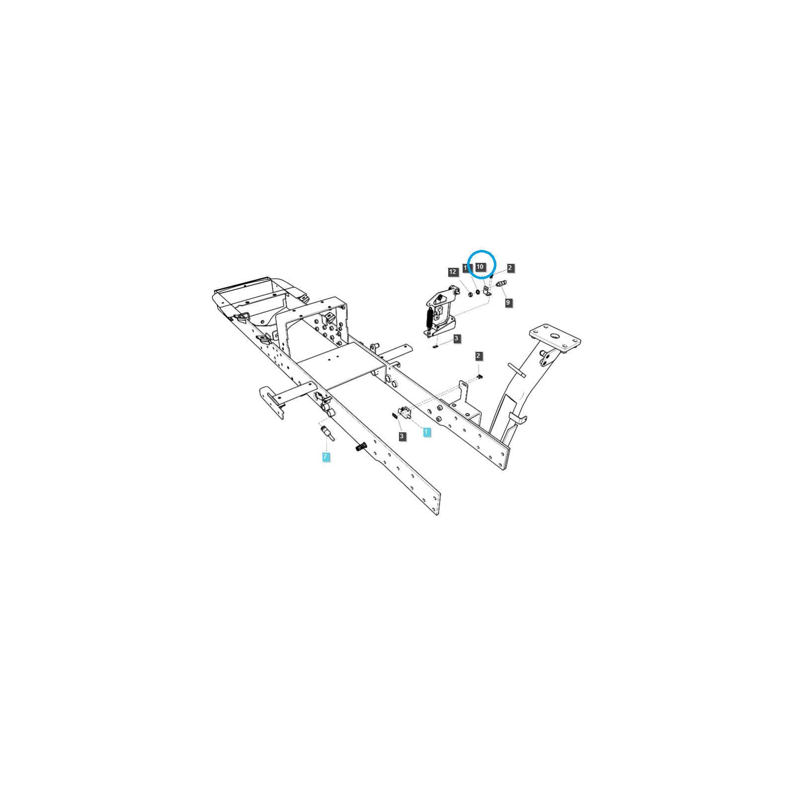 Soporte de sensor de punto muerto / Soporte / Tractor TRG750 / LS / N.º 40387371