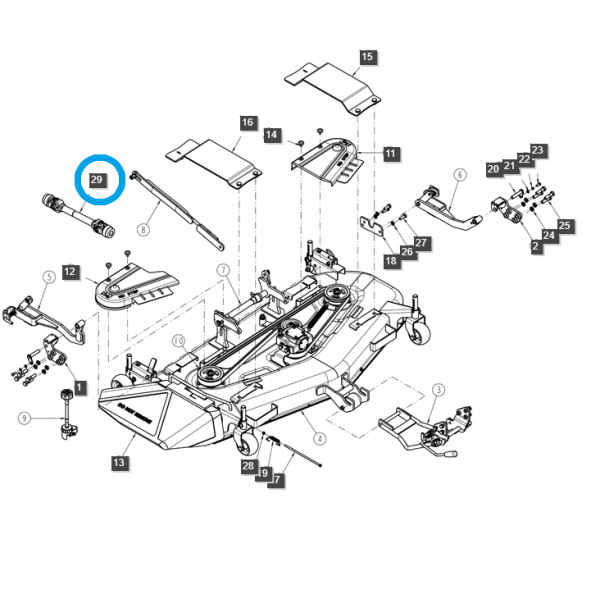 Deck Mower PTO Shaft - ASL / Ls Tractor Joint 40428105