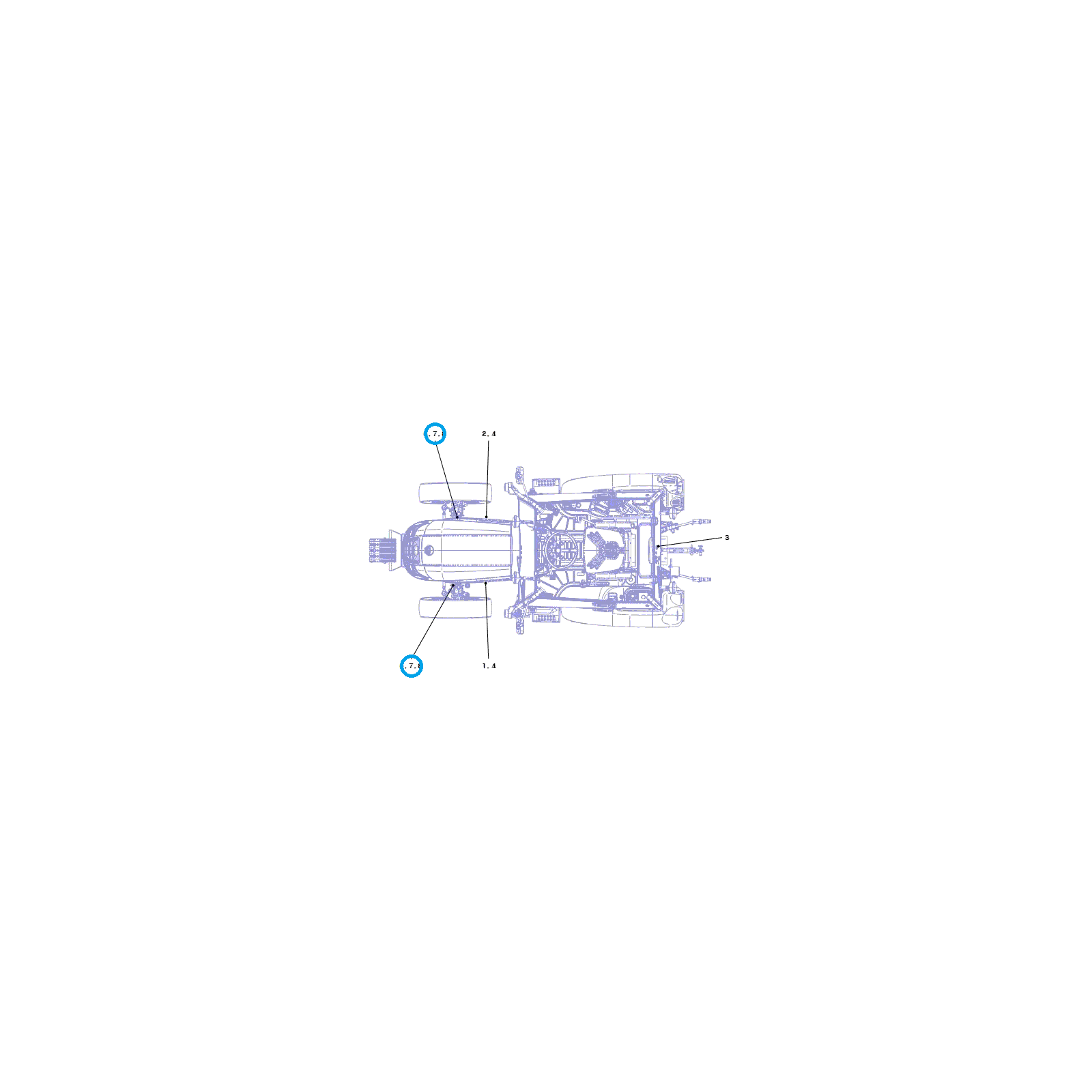 Sticker emblem LS MT3.55 / TRG980 / LS Tractor 40433420