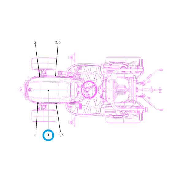 Nálepka EG(3TNV80F)NXD / TRG980 / LS Traktor 40515612