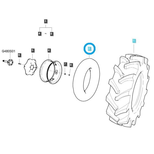 Trubka 12,4-24 / TRG490 / Ls Traktor 40007754