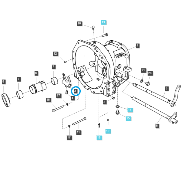 Páčka spojky, vidlice / TRG250 / Ls Traktor 40010304