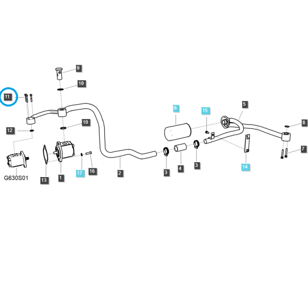 Vis / M6 x 1 x 40 / S153064033 / Tracteur LS / n° 40028915