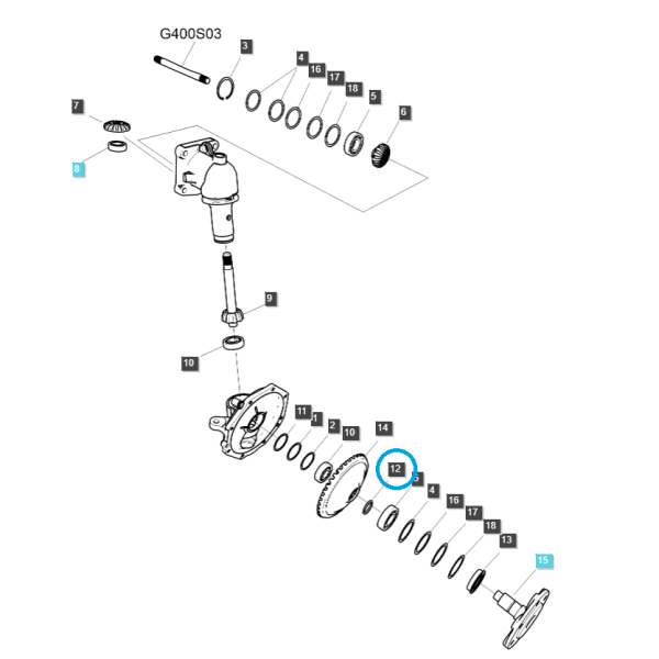Bague de verrouillage (retenue) / LS XJ25 / TRG400 / Ls Tractor 40195041