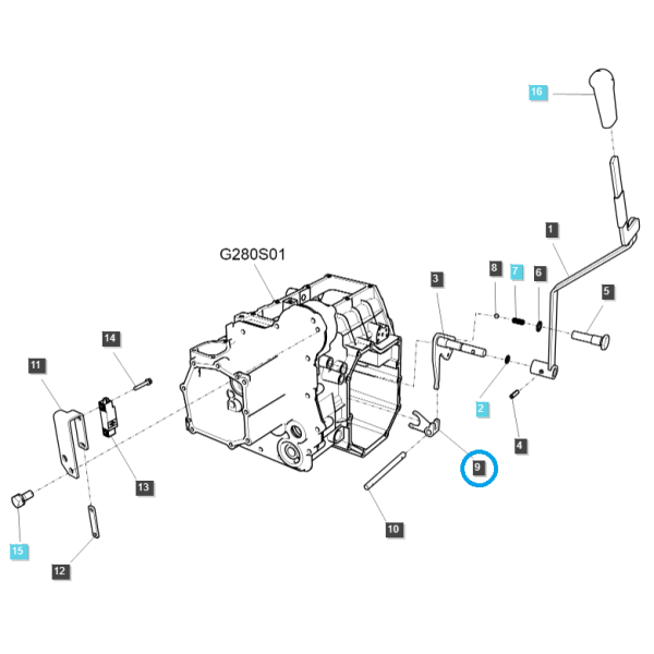 Horquilla, deslizador, selector de rango / TRG291 / Ls Tractor 40296879