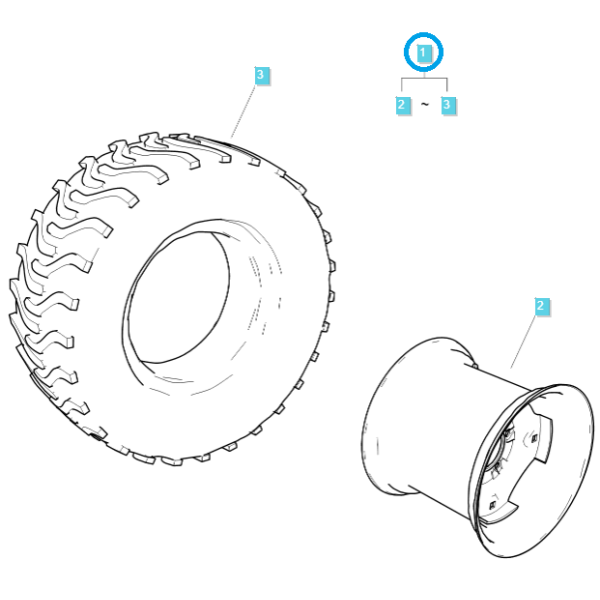 Koło lewe 18x8.5-10 / G490 / LS Tractor 40449841