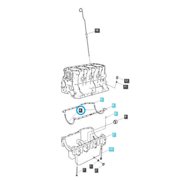 Tesnenie olejovej vane / Traktor LS / LS R 41 / LS U 43 / LS U 50 / LS U 60 / EGQ145 / č. 40007387