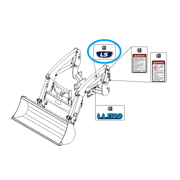 LS / LS Tractor Logo Sticker No. 40358812