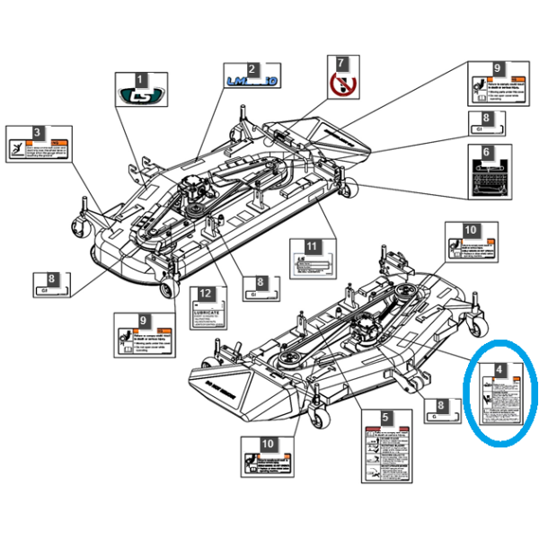 Výstražná nálepka / LS Traktor č. 40376545