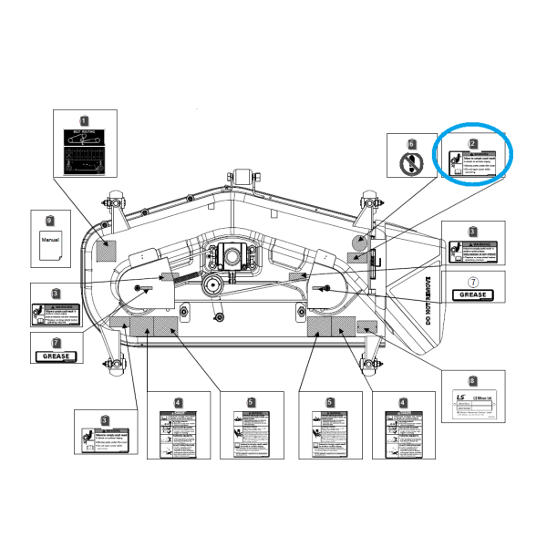 Výstražná nálepka / LS Traktor č. 40376543