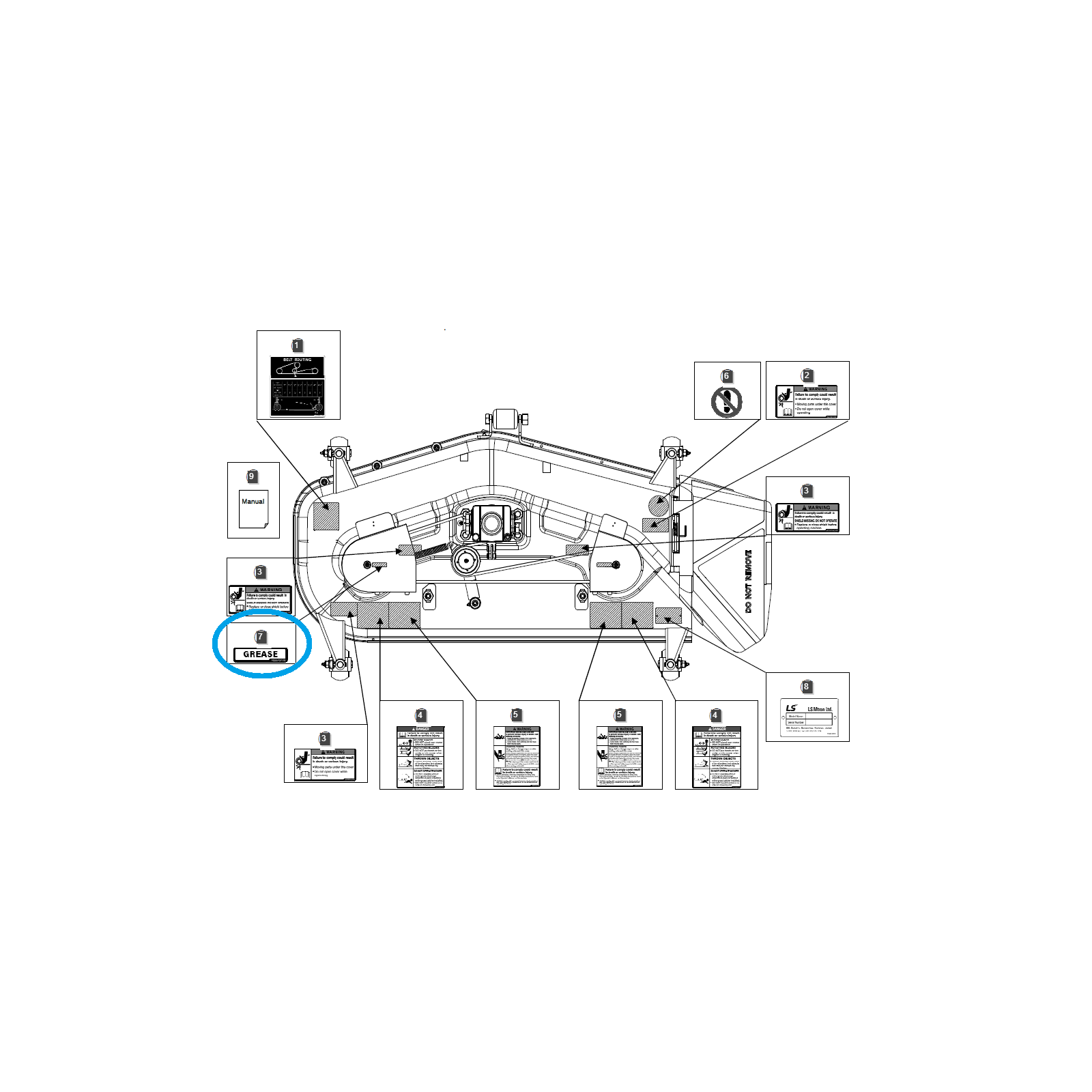 Informationsaufkleber / LS-Traktor Nr. 40255437