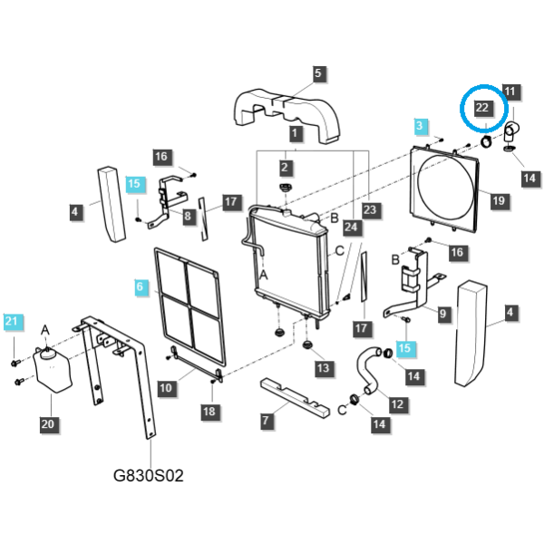 Abrazadera / TRG970 / LS Tractor 40450180