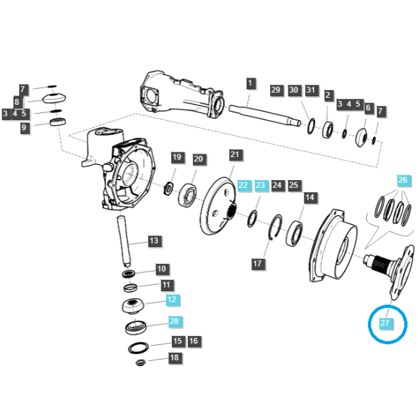 Náboj předního kola / TRG400 / Ls Traktor č. 40347550