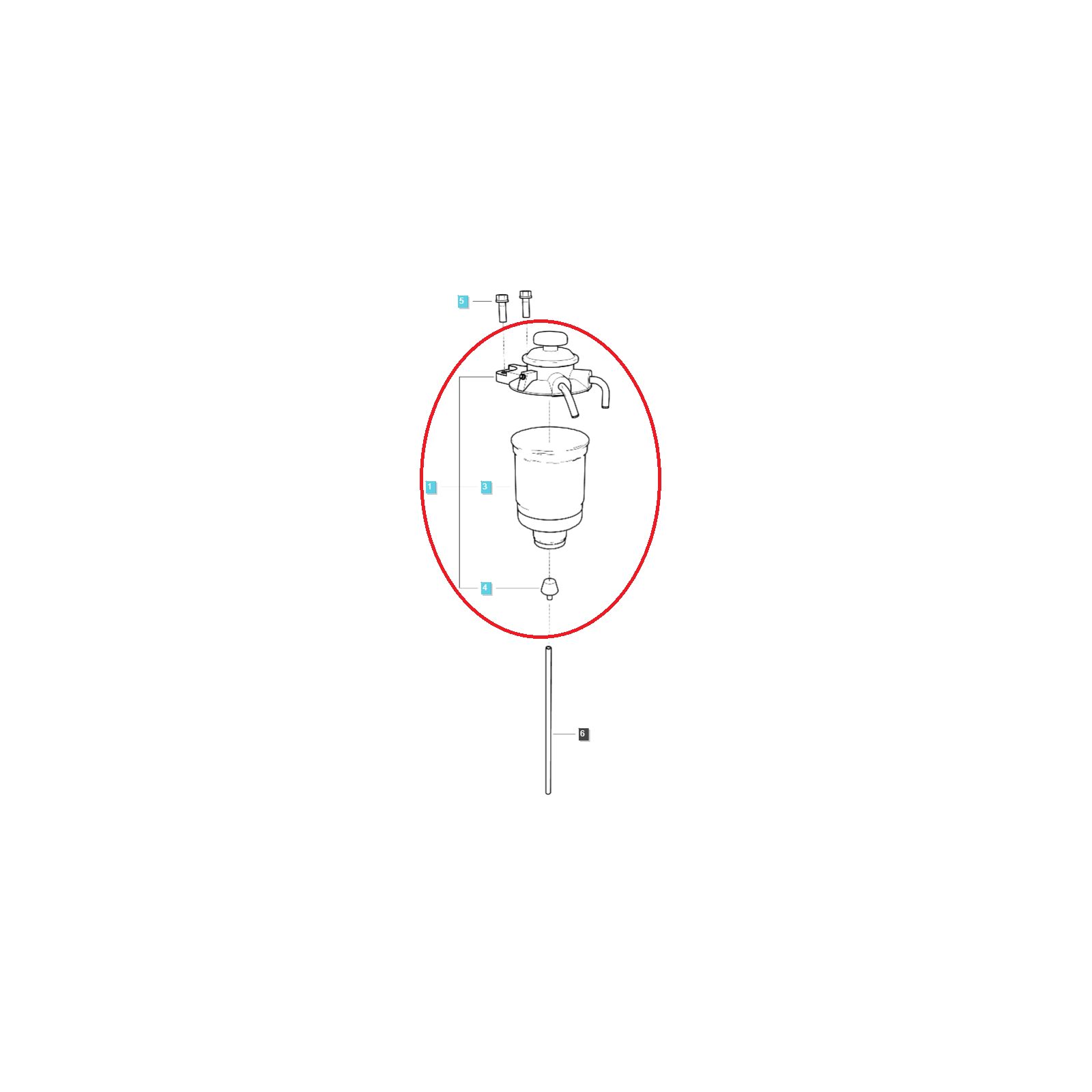 Hlavný palivový filter / EGQ125 / Ls Traktor č. 40006957