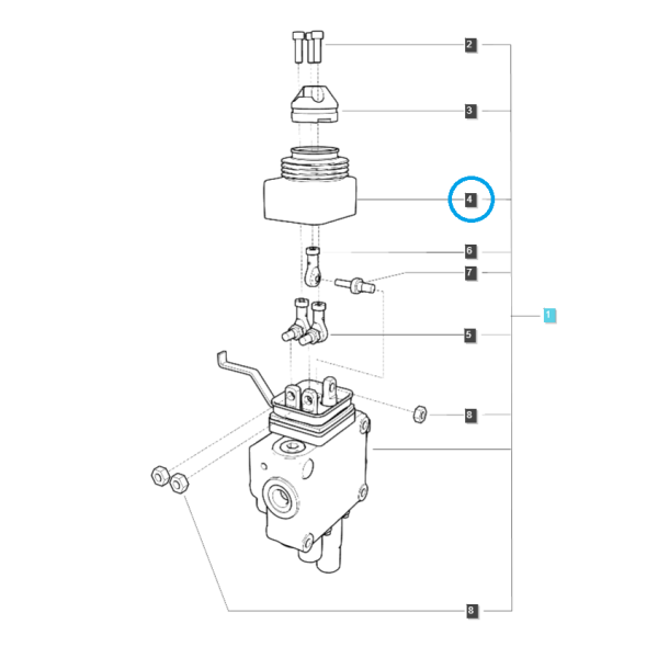 Joystick bellow dust cover / TRG822 / LS Tractor / no. 40433230