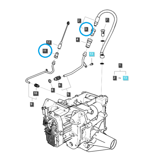 Coupleur hydraulique 3/8 / TRG896 / Tracteur LS / n° 40330336