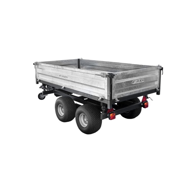 Przyczepa rolnicza dwuosiowa 2,5T z kiprem 4FARMER | Traktor.com.pl