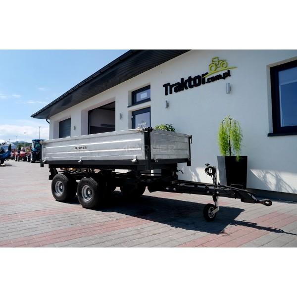 Przyczepa rolnicza dwuosiowa 2,5T z kiprem 4FARMER | Traktor.com.pl