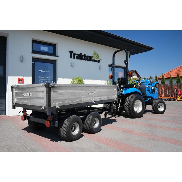 Przyczepa rolnicza dwuosiowa 2,5T z kiprem 4FARMER | Traktor.com.pl