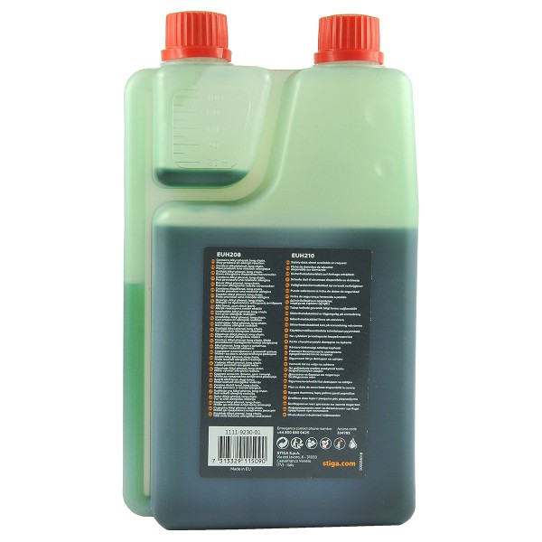 Oil for 2-stroke engines / Stiga Synthetic 2T / API TC / JASO FD / 1L / 1111-9230-01