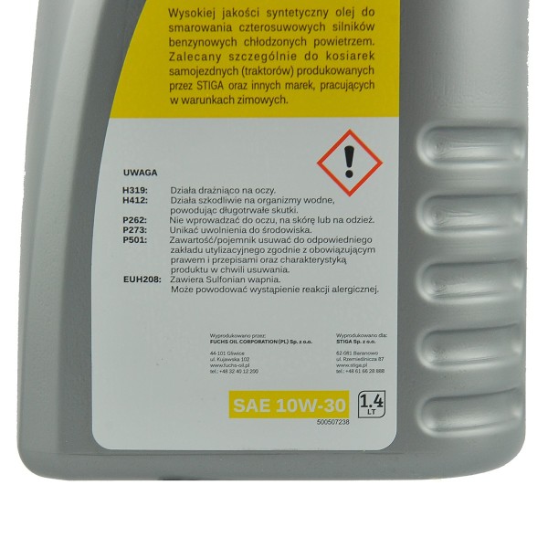Öl für 4-Takt-Motoren / Stiga / 1L / 10W-30 / API SL/CF / 1111-9238-01