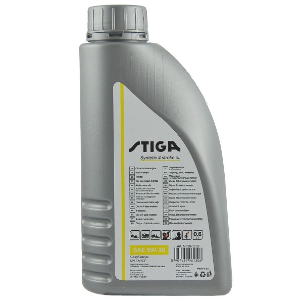 Oil for 4-stroke engines / Stiga / 0.6L / 10W-30 / API SL/CF / 99-1102