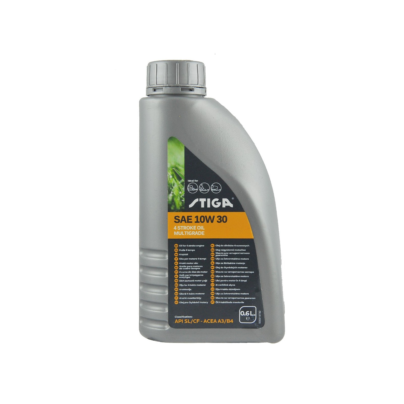 Oil for 4-stroke engines / Stiga / 0.6L / 10W-30 / API SL/CF-ACEA A3/B4 / 1111-9237-01