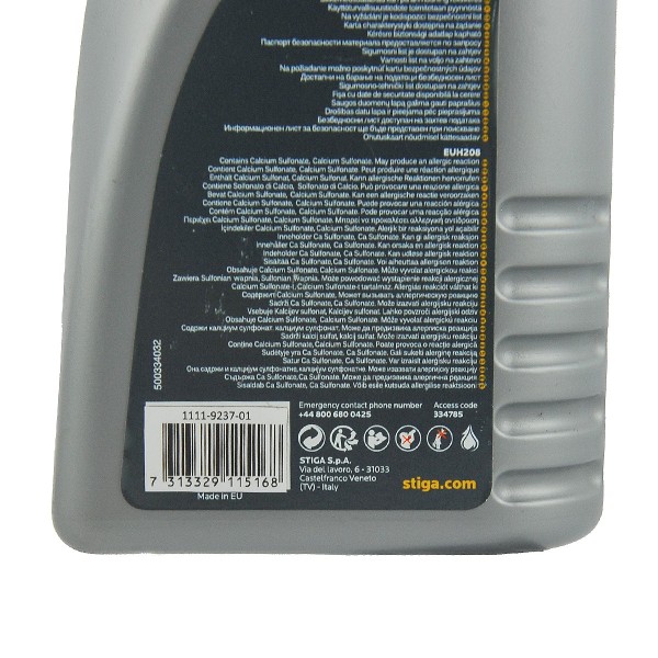 Oil for 4-stroke engines / Stiga / 0.6L / 10W-30 / API SL/CF-ACEA A3/B4 / 1111-9237-01