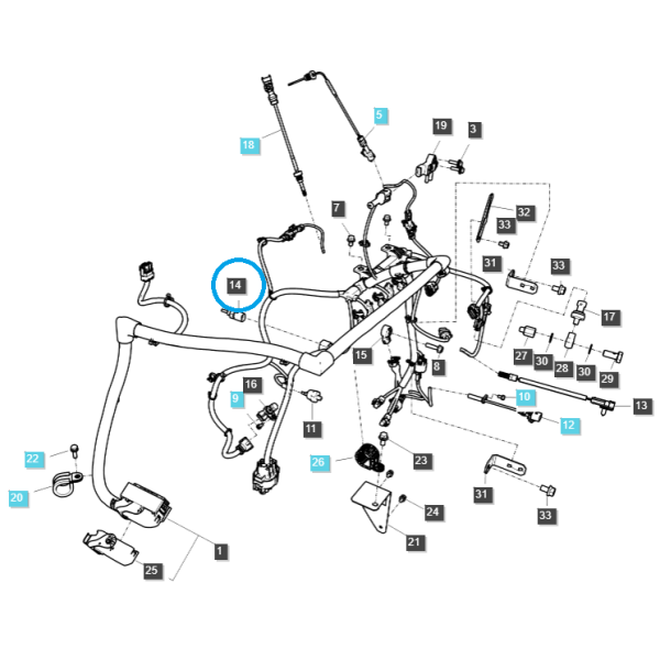 Wassertemperatursensor / LS MT3.35 / LS MT3.40 / LS MT3.50 / LS MT3.55 / LS MT357 / LS MT3.60 / Nr. 40273637