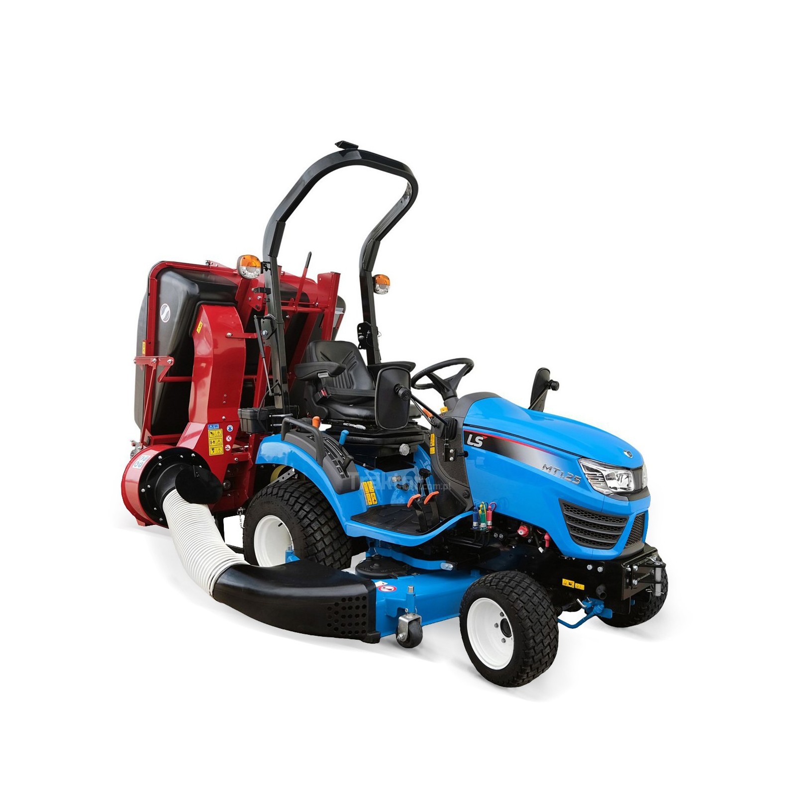 LS Traktor MT1.25 s kosačkou na trávu s košom a pneumatikami na trávu