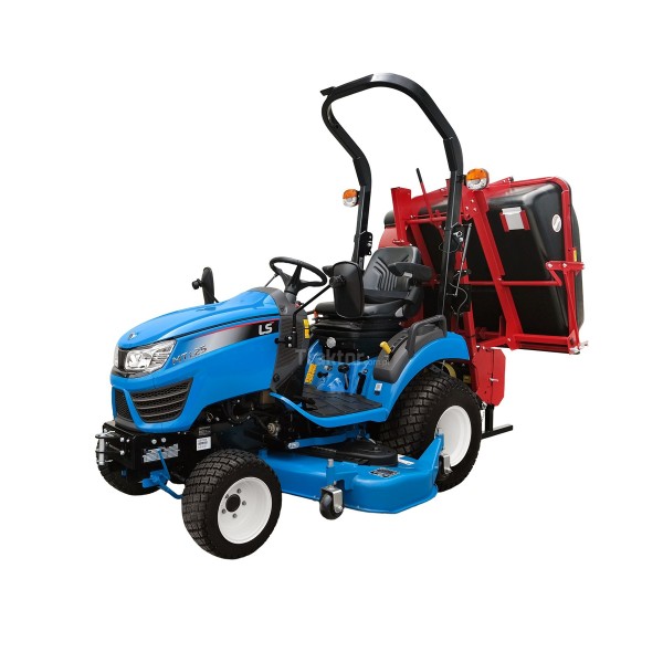 LS Traktor MT1.25 se sekačkou na trávu s košem a travními pneumatikami
