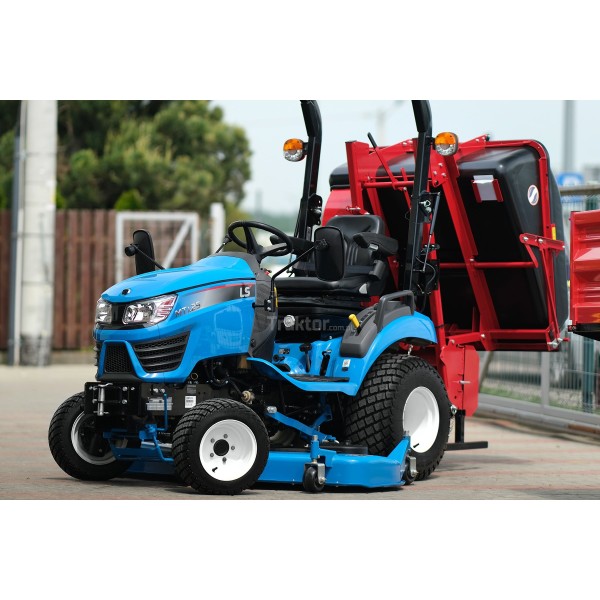Tracteur LS MT1.25 avec tondeuse à gazon avec panier et pneus gazon