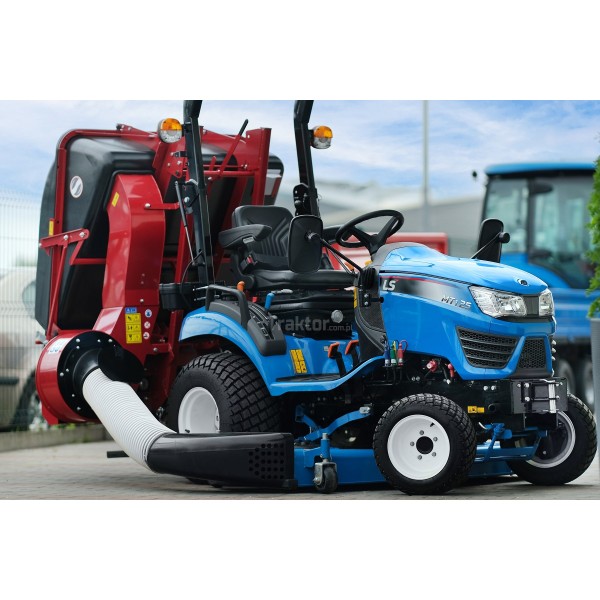 LS Traktor MT1.25 se sekačkou na trávu s košem a travními pneumatikami