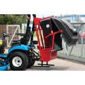 LS Tractor MT1.25 con cortacésped con cesta y neumáticos para hierba