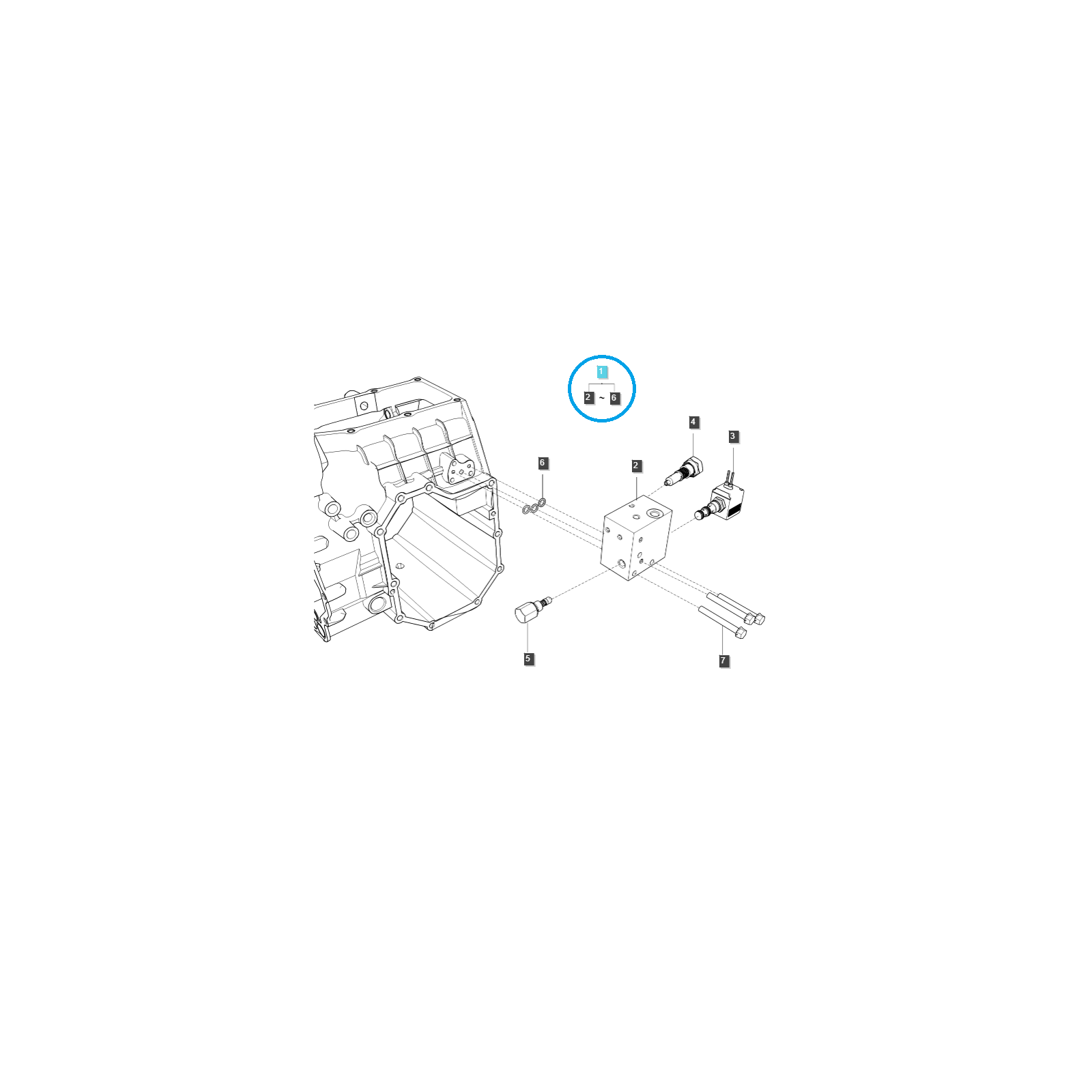 Jeu de soupapes pour prise de force / tracteur LS / n° 40354835 (40264633)