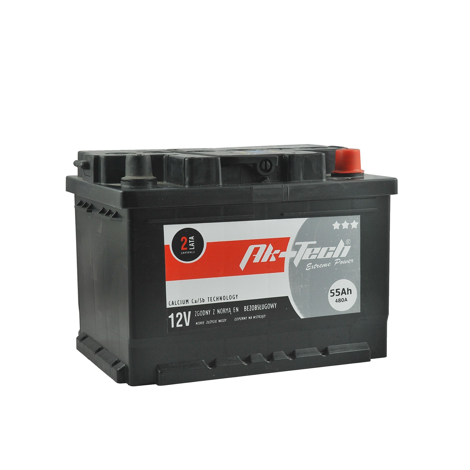 Baterie 12V / 55Ah / 480A / Ak-Tech