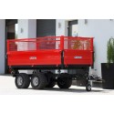 Two-axle agricultural trailer 2.5T with kiper and mesh extensions 4FARMER
