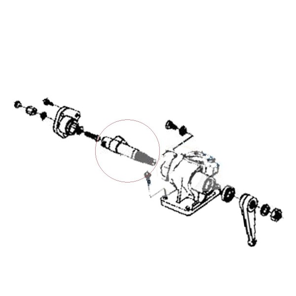 Arbre de direction / 22 x 160 mm / 33T / Kubota B5100 / B7000 / B6100 / B7100