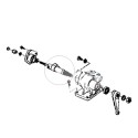 Hriadeľ prevodovky riadenia / 22 x 160 mm / 33T / Kubota B5100 / B7000 / B6100 / B7100