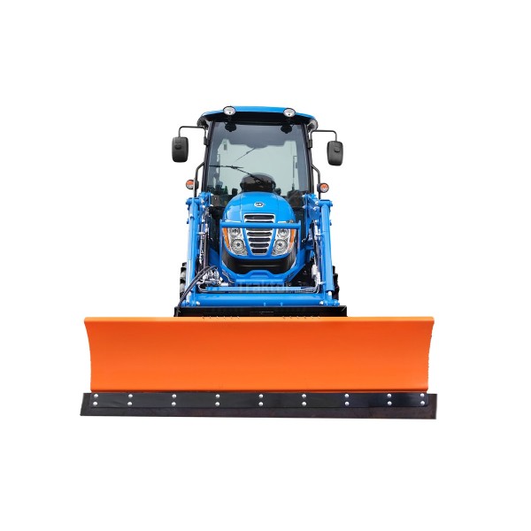 Tractor LS MT3.40 HST con cabina, cargador frontal y quitanieves con bastidor Euro 4FARMER