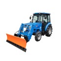 Traktor LS MT3.40 HST s kabínou, čelným nakladačom a snežným pluhom s eurorámom 4FARMER